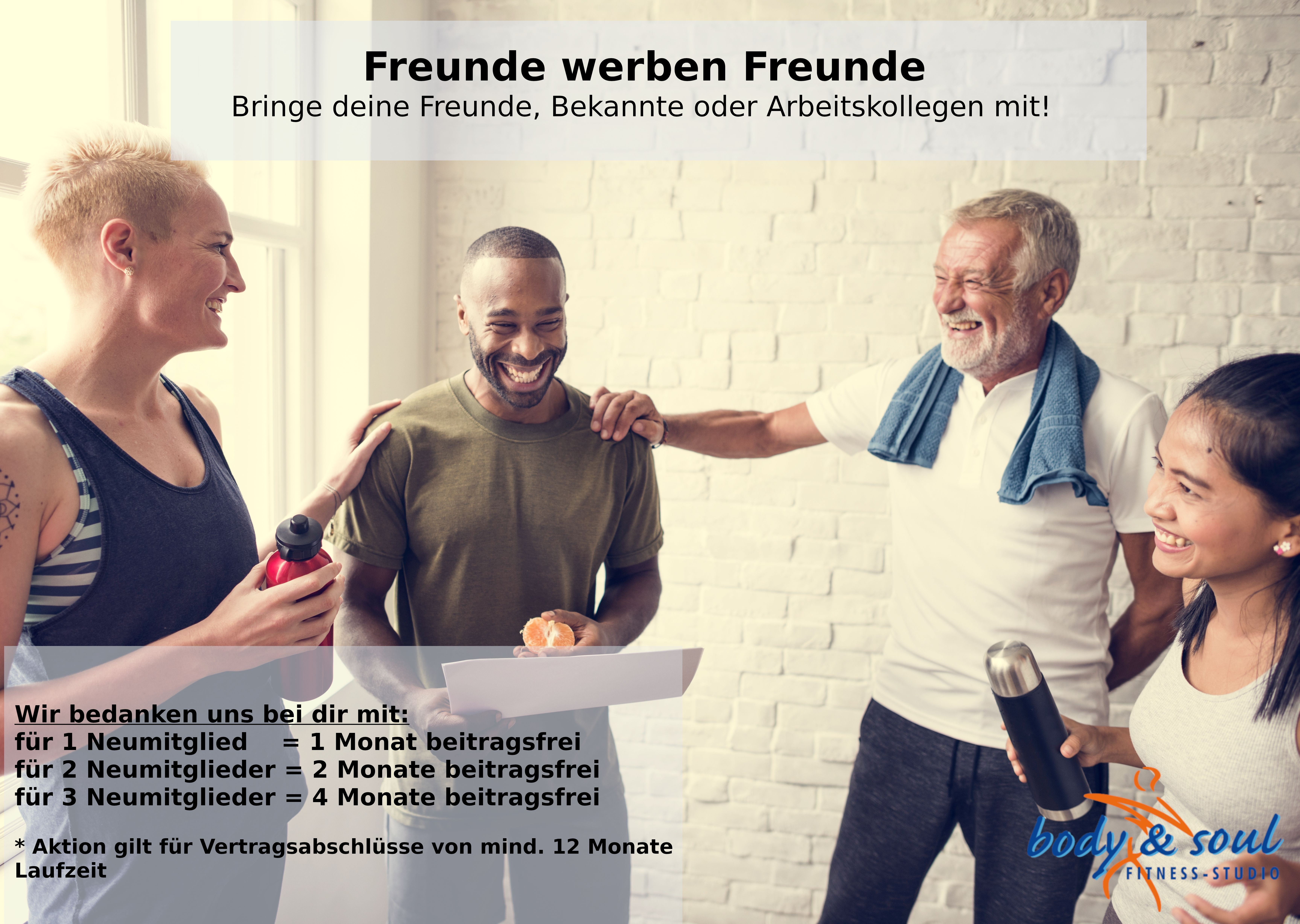 Freunde werben Freunde | body&soul Fitness